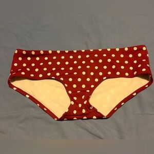 Adore Me Red and White Bikini Bottoms